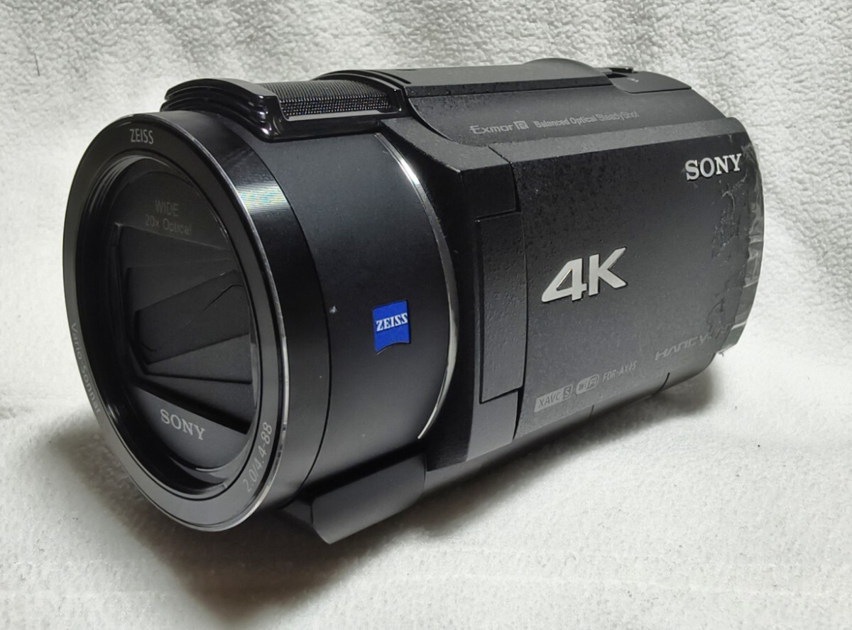 SONY HANDYCAM FDR-AX45 通電確認済 デジタルビデオカメラ 4K撮影対応 ズーム時の手ブレにも強い「空間光学手ブレ補正搭載」拍卖