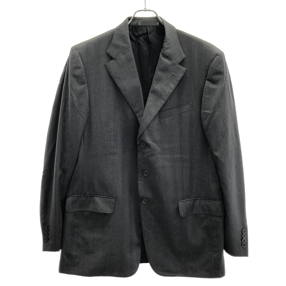 VERSACE ヴェルサーチ ヘリンボーンウールセットアップスーツ 21ZDVG グレー 54 ITW9EMYMB782拍卖