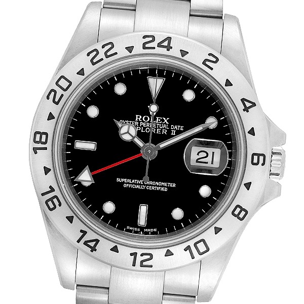 【美品】【中古】ROLEX ロレックス エクスプローラーII 16570 (ブラック) F番拍卖