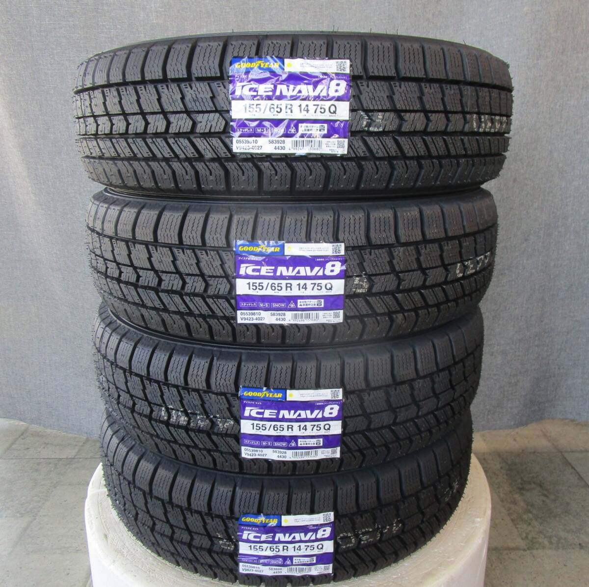 2026年製◇領収書OK グッドイヤー アイスナビ8 ◇155/65R14 4本送料込22,800円~◎F拍卖
