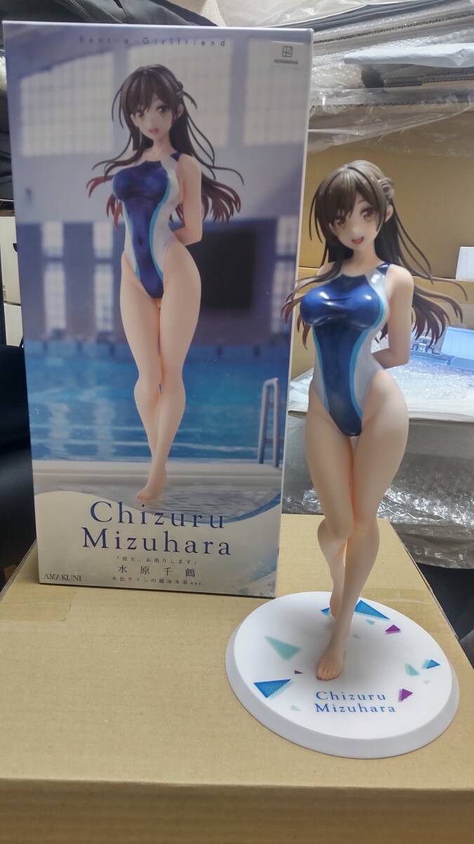 彼女、お借りします 水原千鶴 水色ラインの競泳水着 Ver. 1/7 完成品 フィギュア AMAKUNI ホビージャパン 国内正規品 ※後ろ髪パーツ欠品拍卖