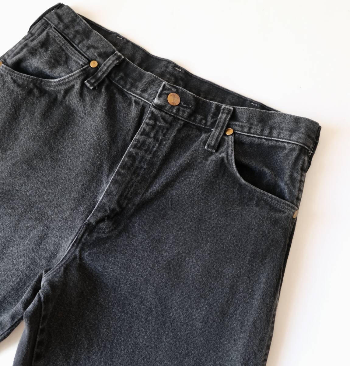 90s【 Wrangler 13mwz 】ラングラー ビンテージ USA製 ブラック デニム パンツ ジーンズ / W32 / 黒 サルファ アメリカ 古着拍卖