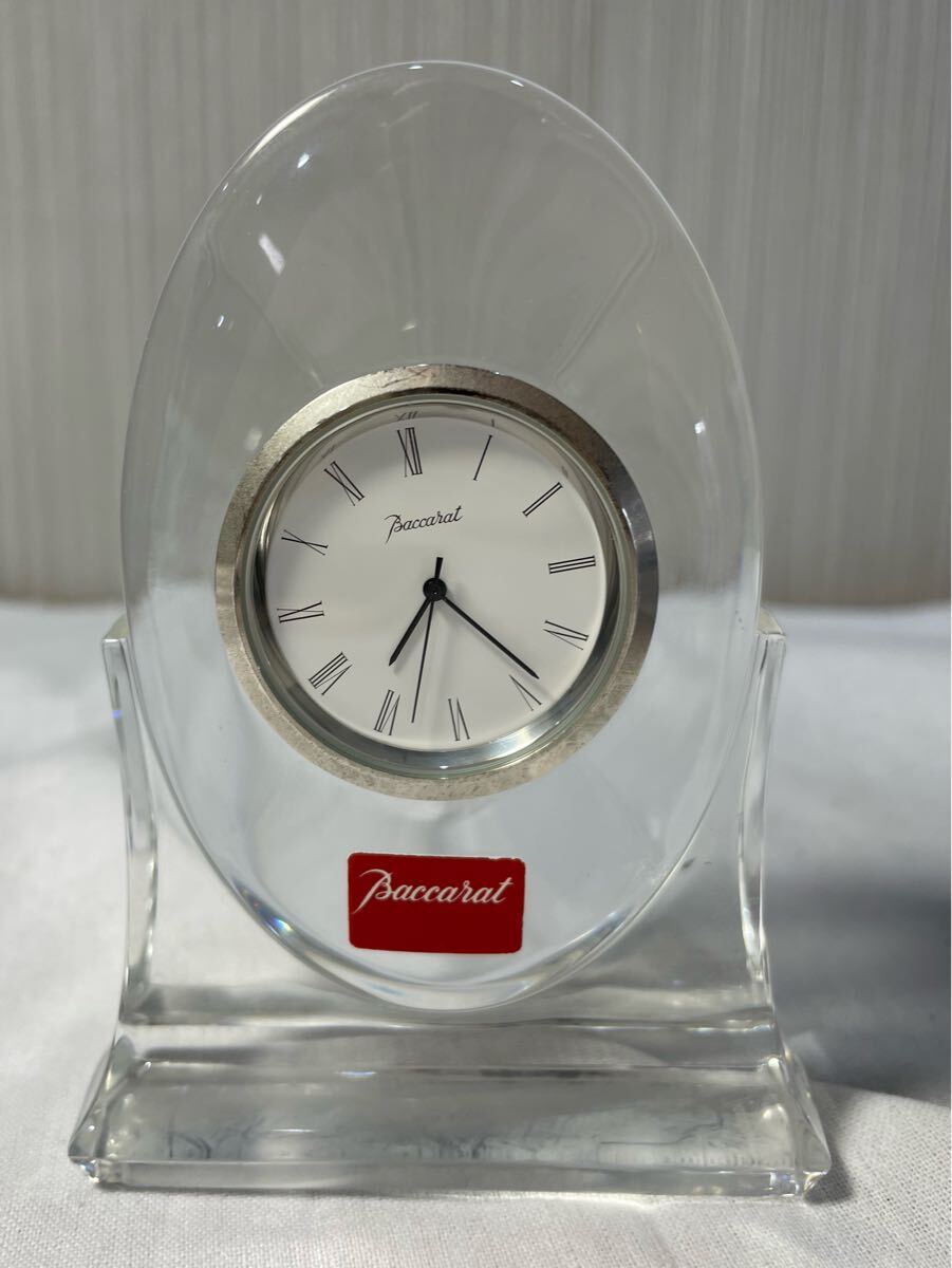 【不動品】 Baccarat バカラ 置時計 トランキリティクロック Tranquility 高さ約10.5cm×横幅約7.5cm×奥行約3cm 1円〜 【A855-B.YUB】拍卖