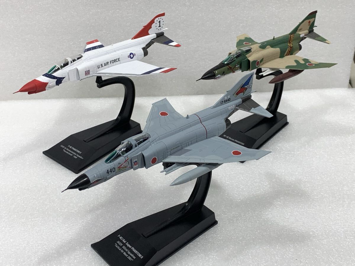 アシェット 1/100 エアファイターコレクション F-4ファントムⅡ 3機セット 航空自衛隊 アメリカ空軍 元箱無し 戦闘機 航空機 模型拍卖