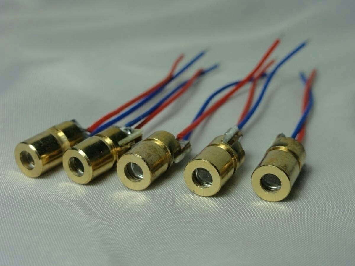 ★レーザーダイオードモジュール 赤 5mW 3VDC 焦点調整可能 5個セット拍卖