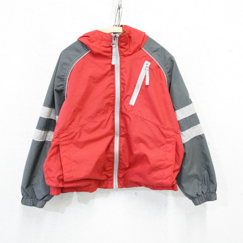 KD934 子供服 KIDS キッズ 2000年代製 Columbia コロンビア ナイロンジャケット■00s 表記ユース4サイズ 赤 レッド アメカジ 古着 激安拍卖