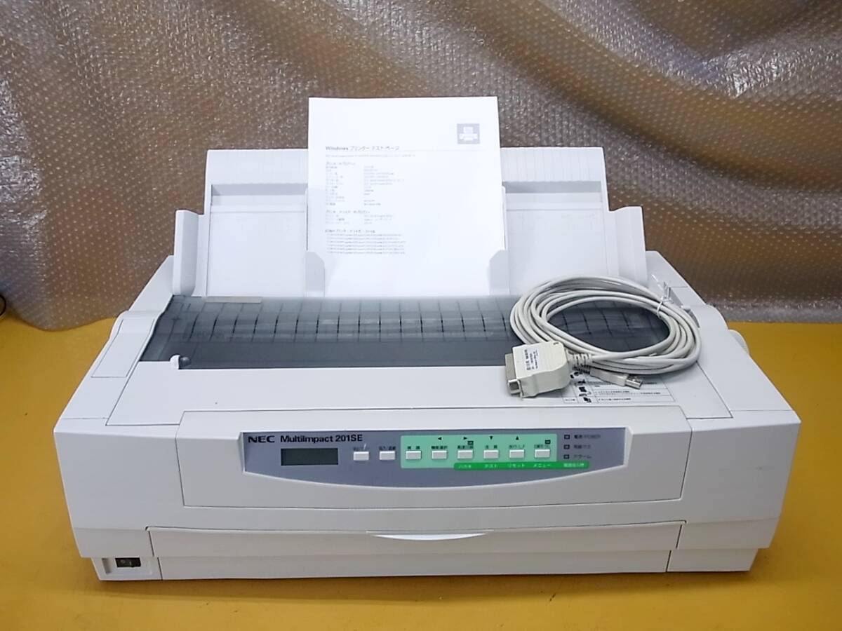 ドットインパクトプリンター NEC MultiImpact 201SE PR-D201SE パラレル-USB変換ケーブル(USB-CVPR5)付き拍卖