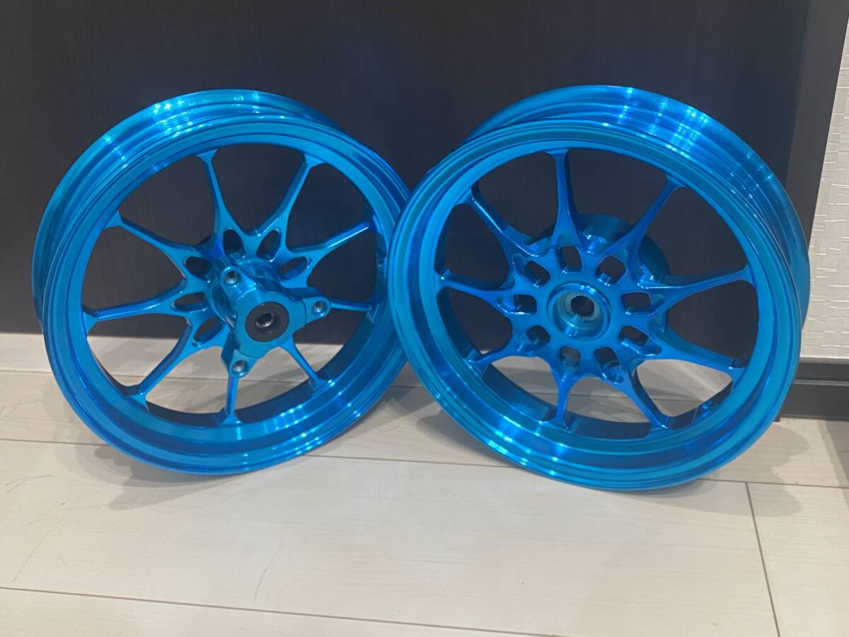 新品 売り切り! Dio 水色 アルミホイール 10インチ AF18 AF25 AF27 AF28 AF34 AF35 初期ディオ スーパーディオ ZX SR 拍卖