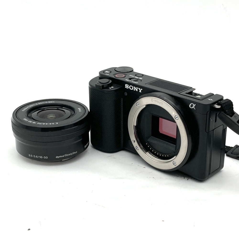 1円〜 SONY ソニー VLOGCAM ZV-E10L パワーズームレンズキット ブラック ミラーレスカメラ 箱付 動作確認済拍卖