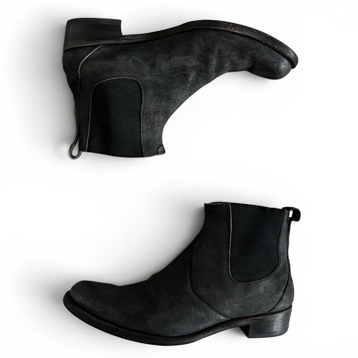 ARTS&SCIENCE Nubuck Leather Side Gore Chelsea Boots アーツアンドサイエンス ヌバックレザー ブラック アルチザン Archive アーカイブ拍卖