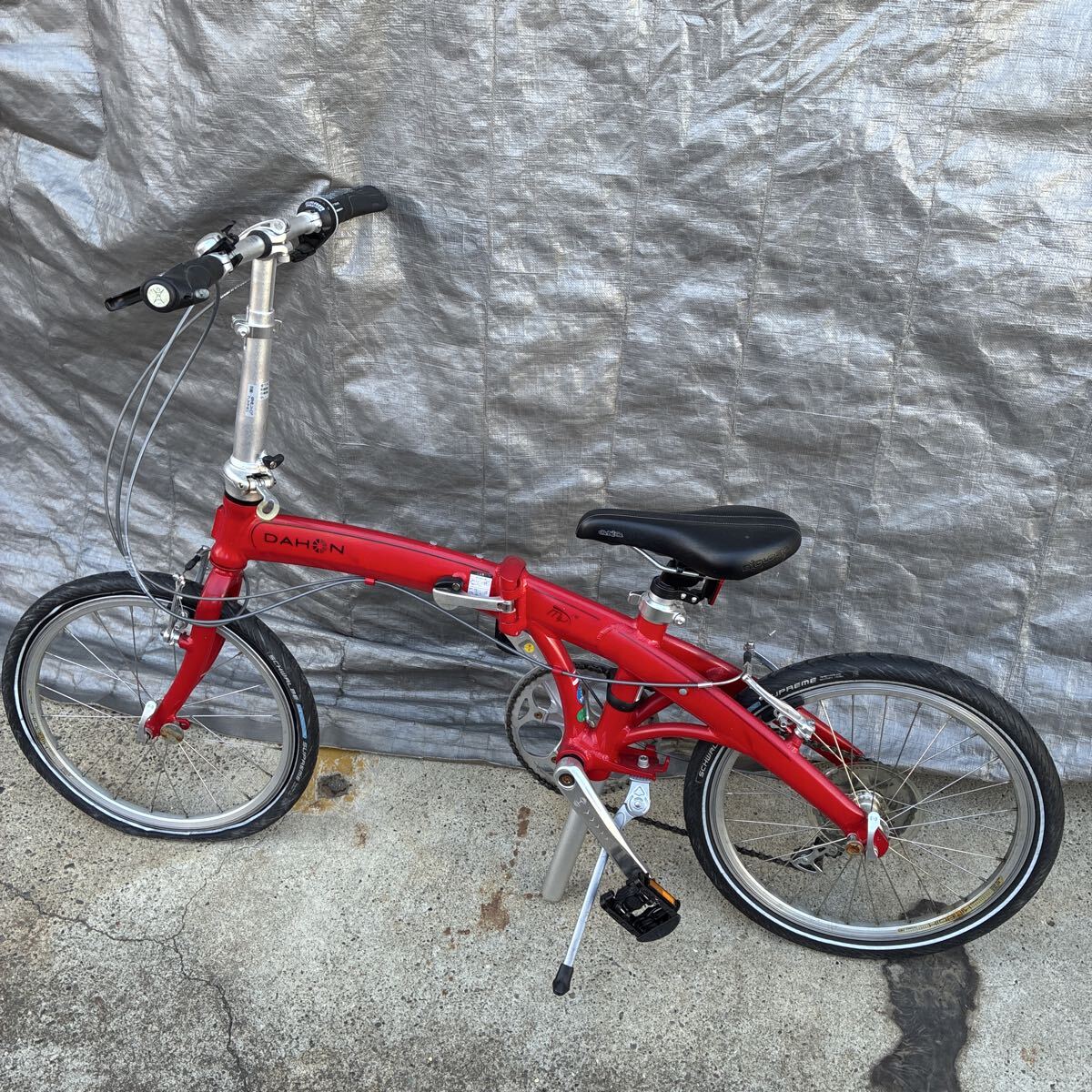 ★茨城県阿見町 直接引き取り限定 DAHON ダホン 折りたたみ自転車 レッド ミニベロ拍卖