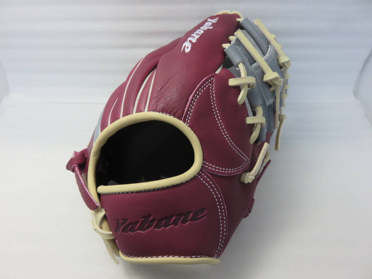 Yabane YABANE 野球グローブ 大人 一般 イージーグラブ 軟式オールラウンド用 YA5EGR01 ワイン×グレー 右投げ用 内野 未使用 タグ付き拍卖