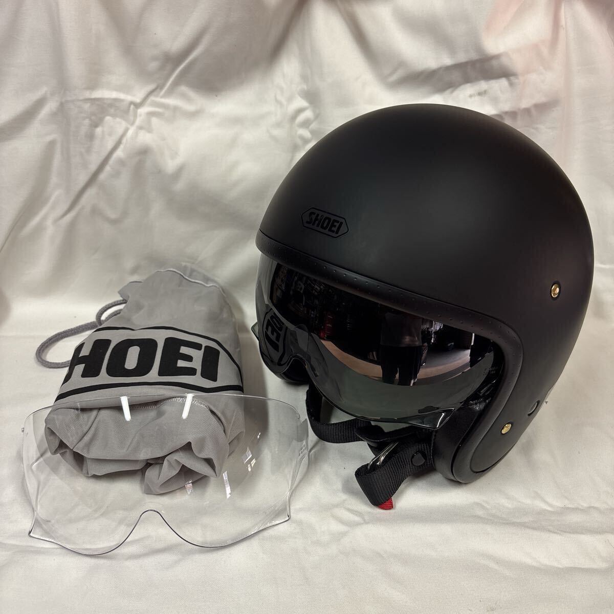 SHOEI JO マットブラック XL ダークスモークシールド付き 中古 ショウエイ ヘルメット拍卖