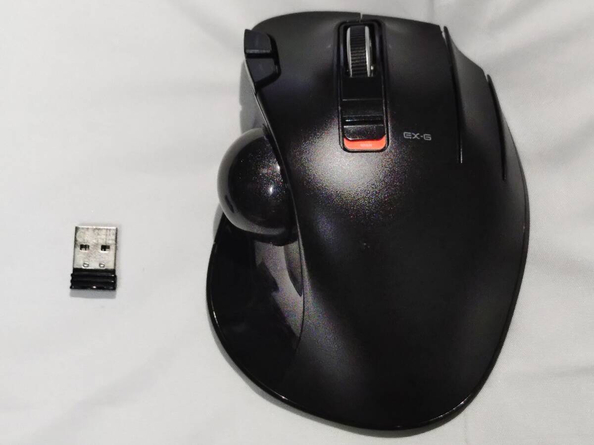 ELECOM EX-G M-XT2DR ワイヤレストラックボールマウス 2.4GHz USBレシーバー付 動作品拍卖