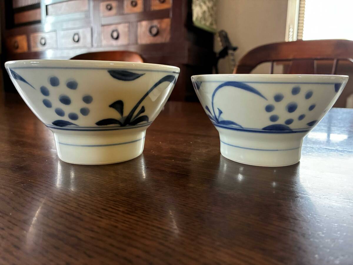 砥部焼 梅山窯 くらわんか夫婦茶碗 未使用品拍卖