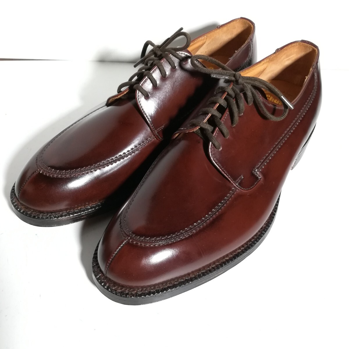 e0518 【新品同様・試着程度】 ★チャーチ church's★ 3都市 Arlington アーリントン Uチップ 85F 93 茶 ブラウン 革靴 シューズ拍卖