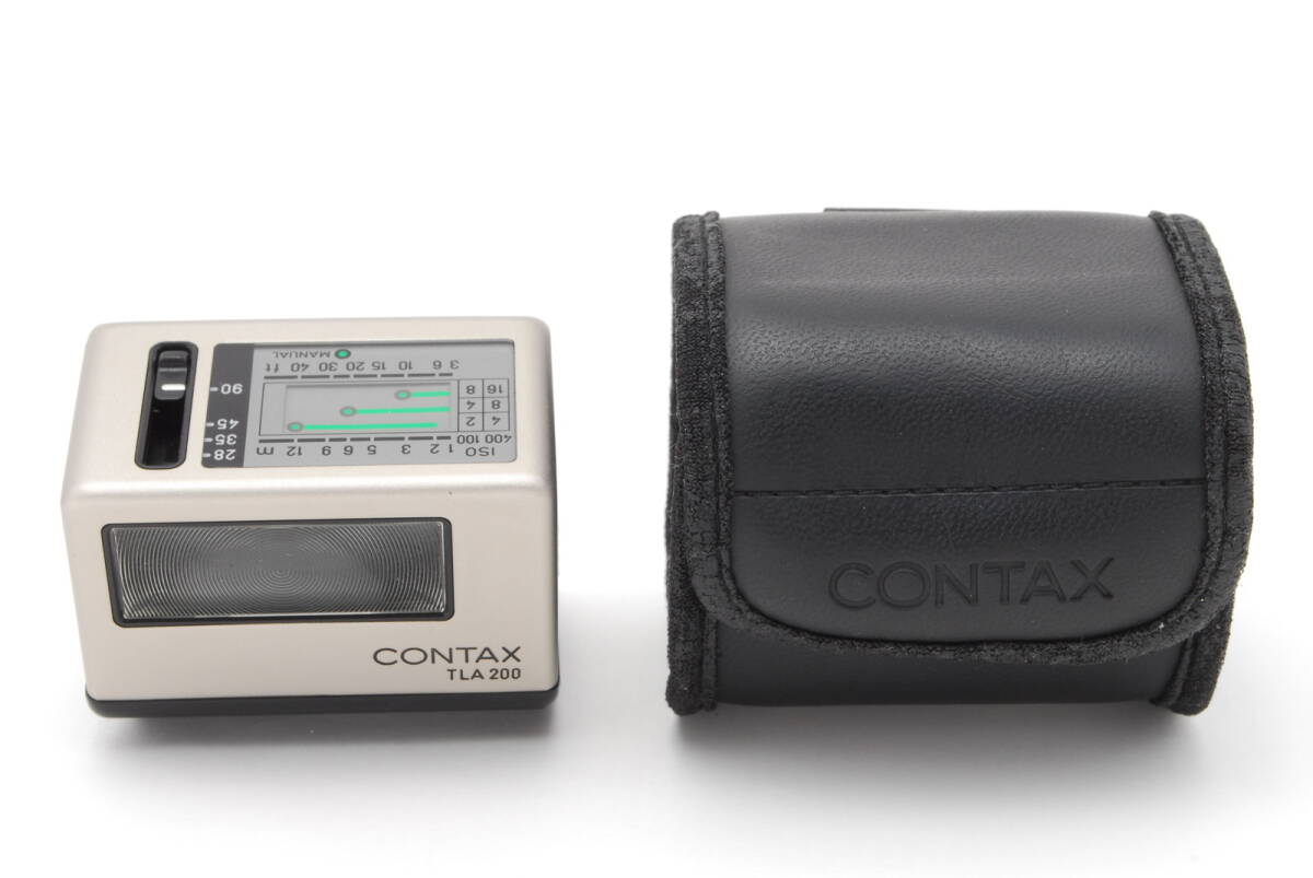 【超美品】Contax TLA200 Silver Shoe Mount Flash For G1 G2 コンタックス フラッシュ #B-904拍卖