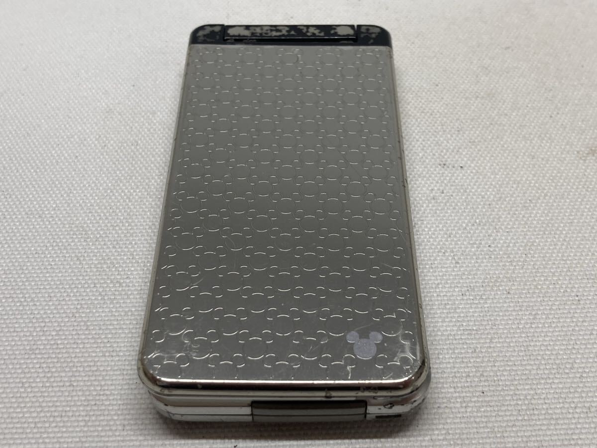 概ね美品 SoftBank ソフトバンク DM001SH Disney mobile ディズニー SHARP シャープ 携帯電話 ガラケー シルバー g01a35dd拍卖