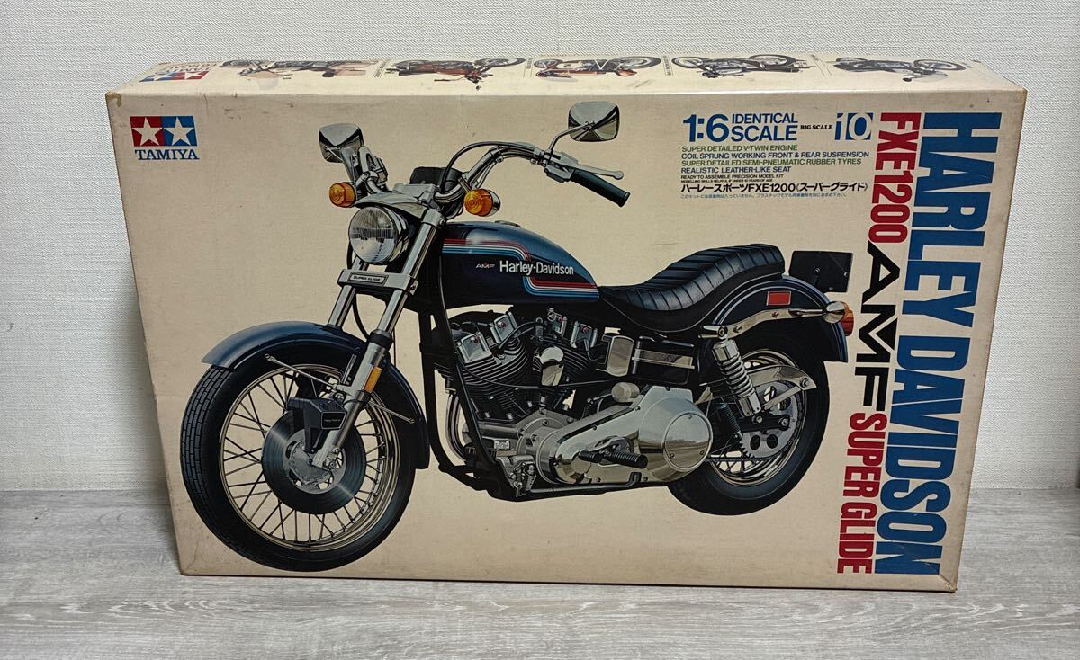 TAMIYA 小鹿タミヤ 1/6 ビッグスケールNo.10 HARLEY-DAVIDSON ハーレーダビッドソンFXE1200(スーパーグライド)未組立 当時物 絶版 現状品拍卖