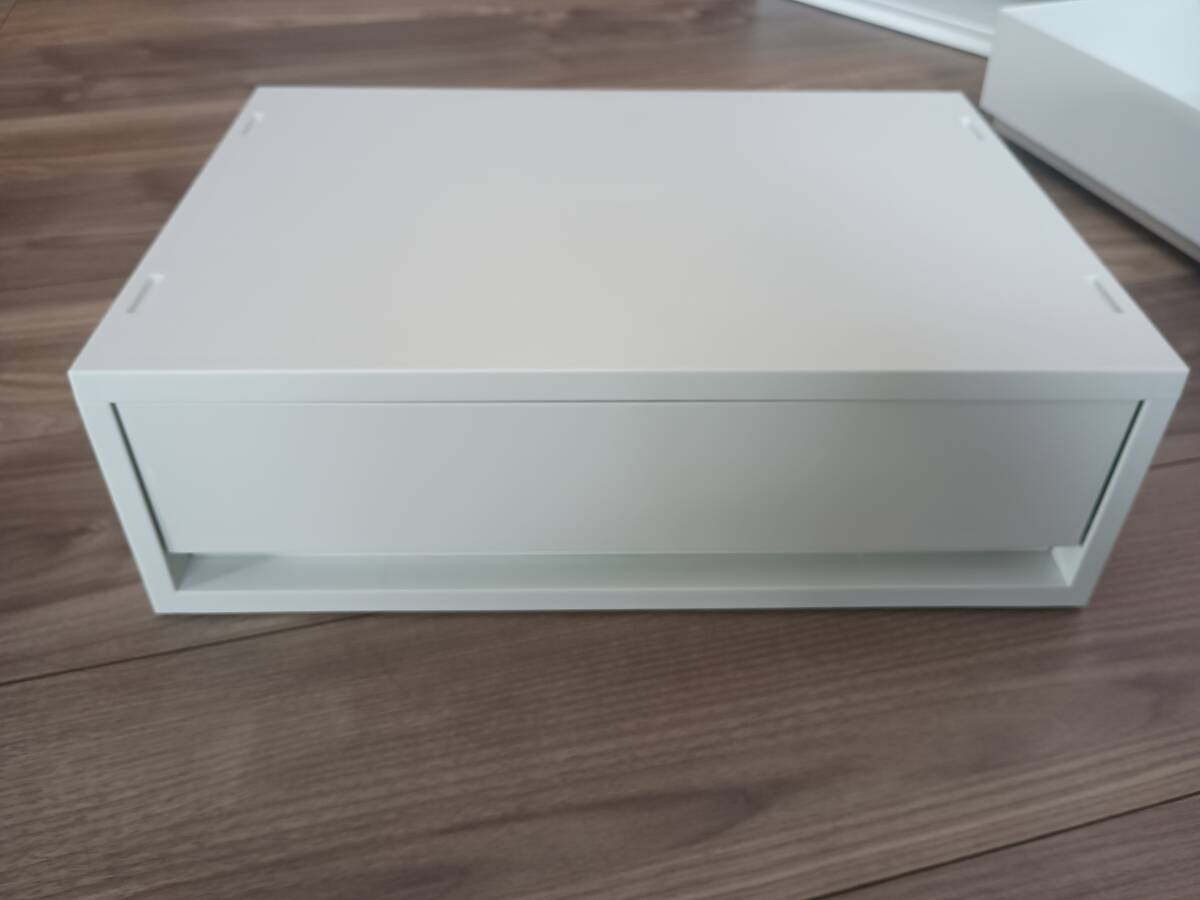 【3個セット】無印良品 ポリプロピレンケース 引出式 横ワイド 薄型 ホワイトグレー 収納ケース 3個まとめ売り拍卖