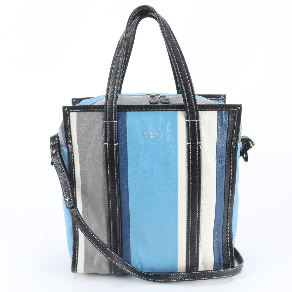■1円■美品■バレンシアガ■バザール ショッパー 443096 レザー 2WAY トート バッグ 斜め掛け ハンド トート レディース RIE EL46-2拍卖