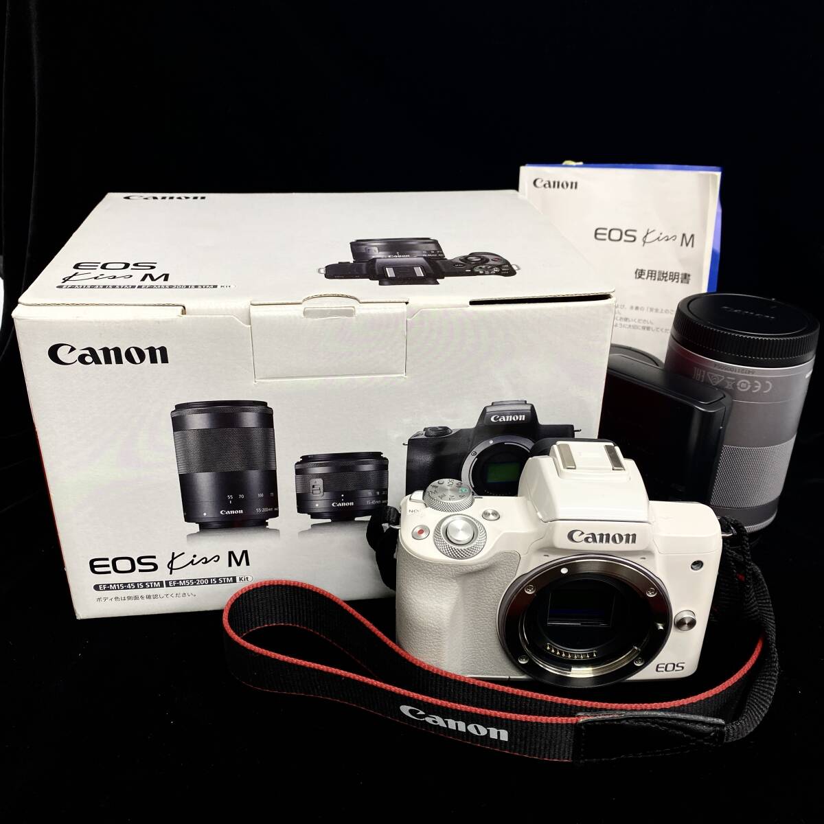 1円~ 8TA72270726 Canon キャノン EOS Kiss M ミラーレス一眼 デジタルカメラ 本体 レンズ 充電器付 PC2328 通電確認 撮影未確認 現状品拍卖