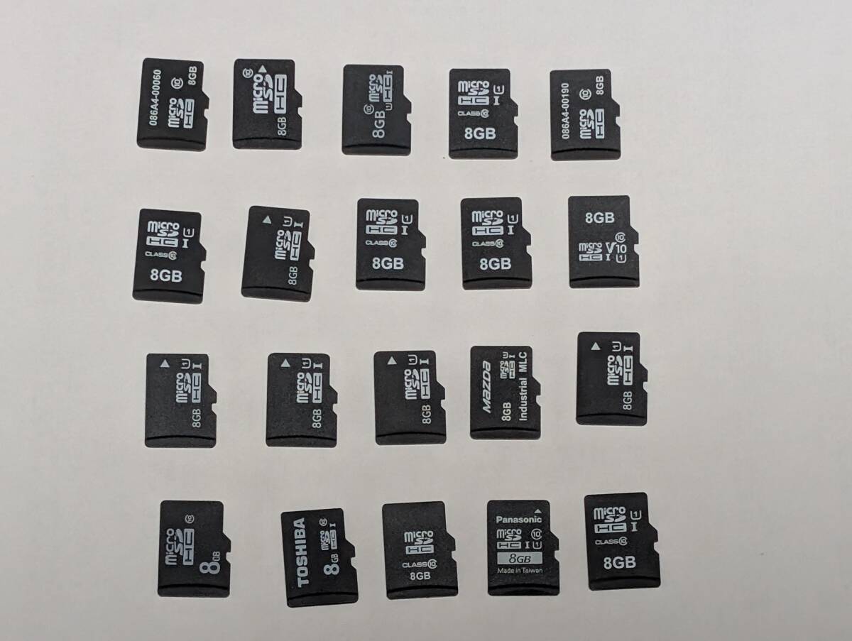 マイクロSDカード 中古品 8GB 20枚 フォーマット済み拍卖