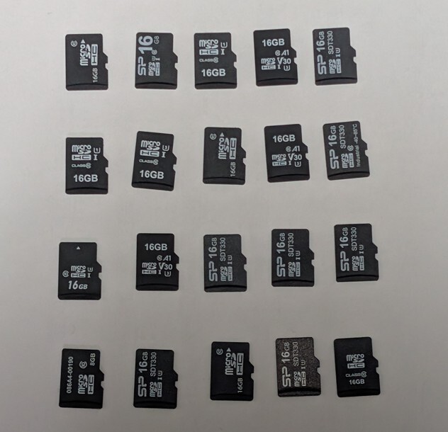 マイクロSDカード 中古品 16GB 20枚 フォーマット済み拍卖
