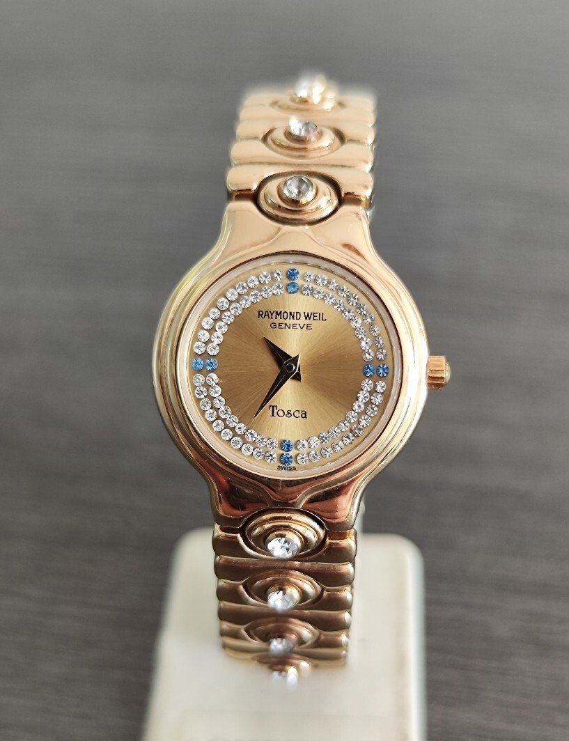 260806-54 稼働品 RAYMOND WEIL レディース腕時計 ゴールド文字盤 オリジナルバンド RAYMONDWEIL 拍卖