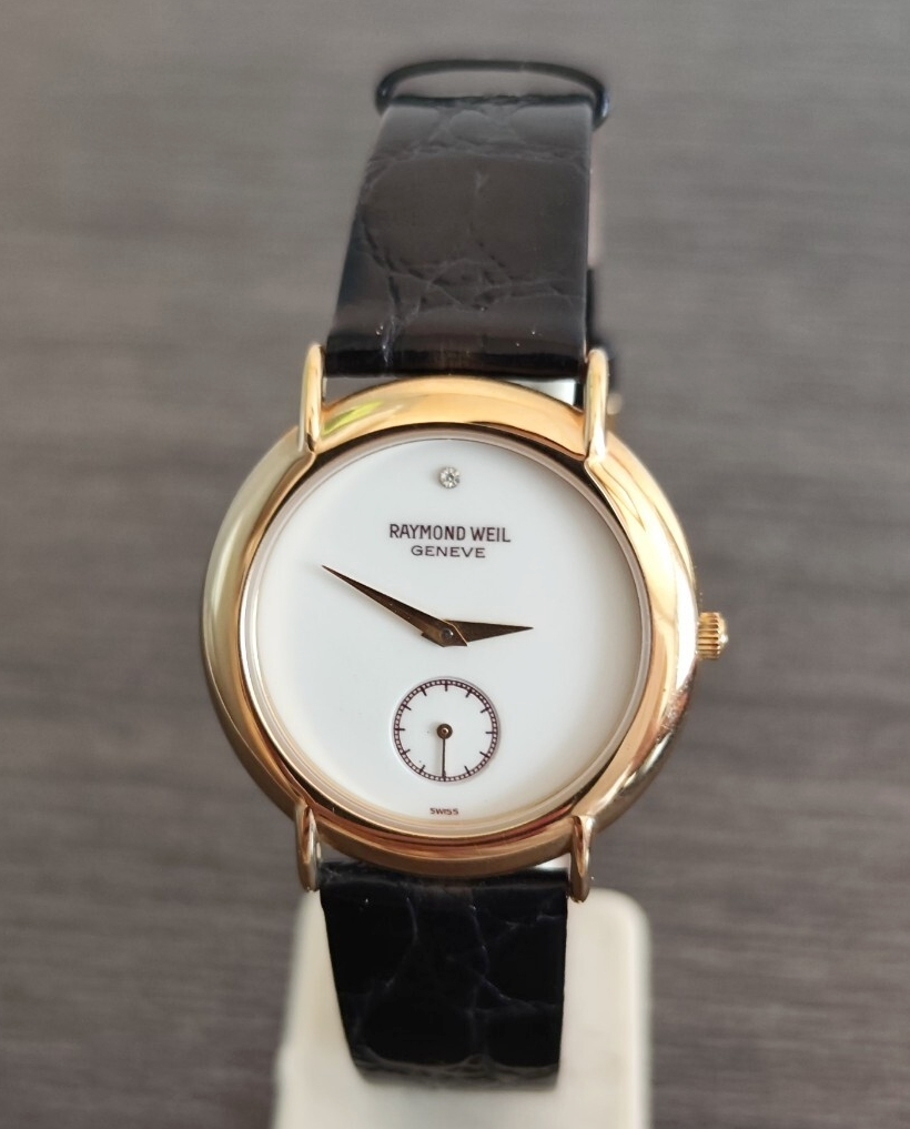 260806-15 RAYMOND WEIL GENEVE メンズ腕時計 白色文字盤 スモセコ秒針 稼働品 拍卖