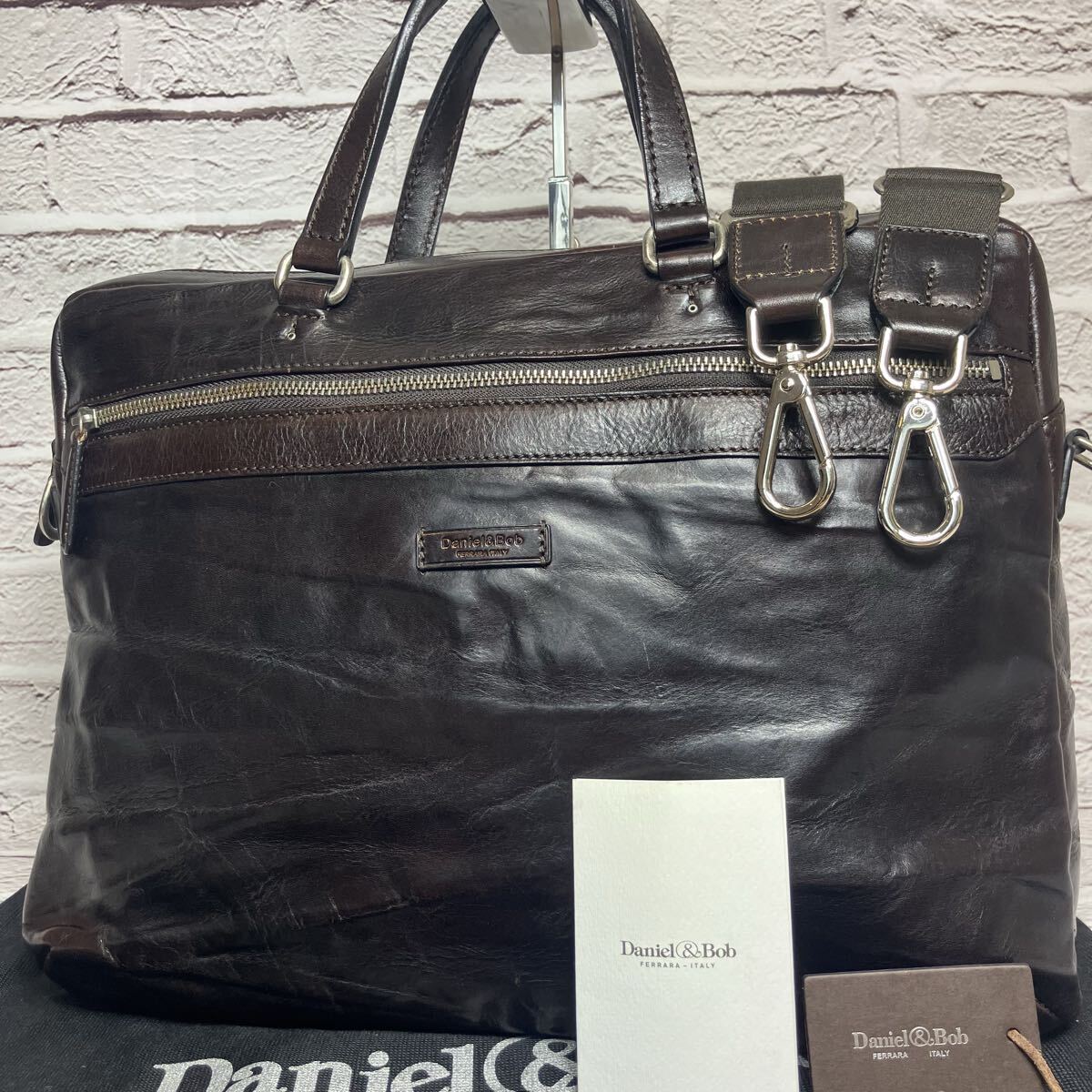 美品 ダニエルアンドボブ ローディー RODI ジルハンドル 肉厚 本革 レザー 2way A4 Daniel&Bob ビジネスバッグ ブリーフケース 書類鞄 PC拍卖