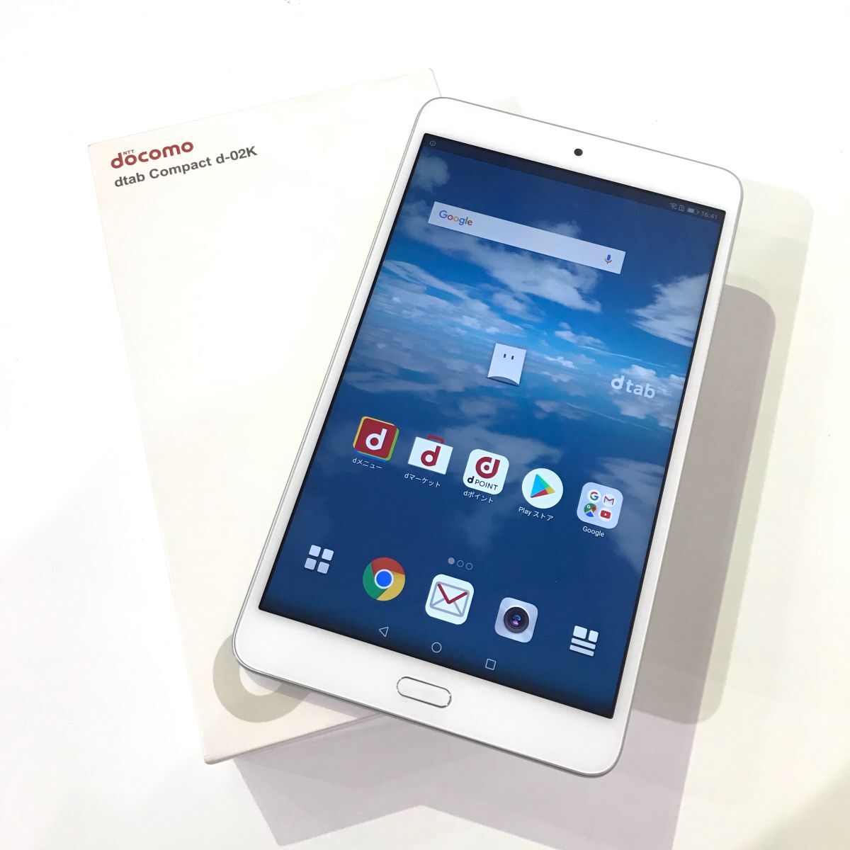 θ【動作確認済み】Huawei docomo【SIMロック解除済み】 dtab Compact d-02K 3GB 32GB Silver 箱/スタンド/冊子 S60361562549拍卖
