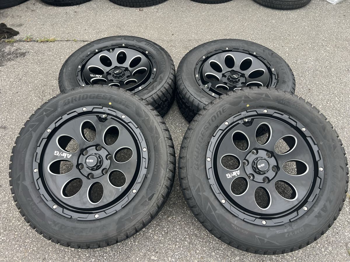 バリ溝 BRIDGESTONE 265/55R19 109Q AIR/G ホイール付き スタッドレスタイヤ4本セットプラド、ハイラックスサ-フ拍卖