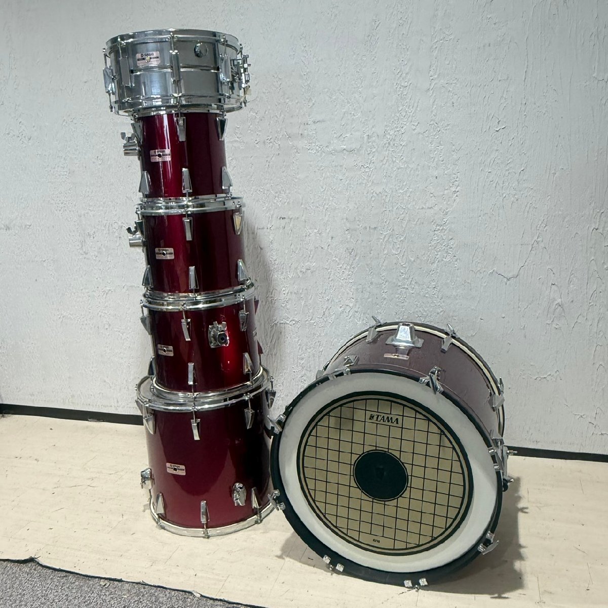 【C】 YAMAHA TT-510SP/TT-512SP/ BD-522SP/FT-516S/SD-362ME/TT-513SP ドラムセット ヤマハ 3248044【香川県直接引き取り限定】拍卖