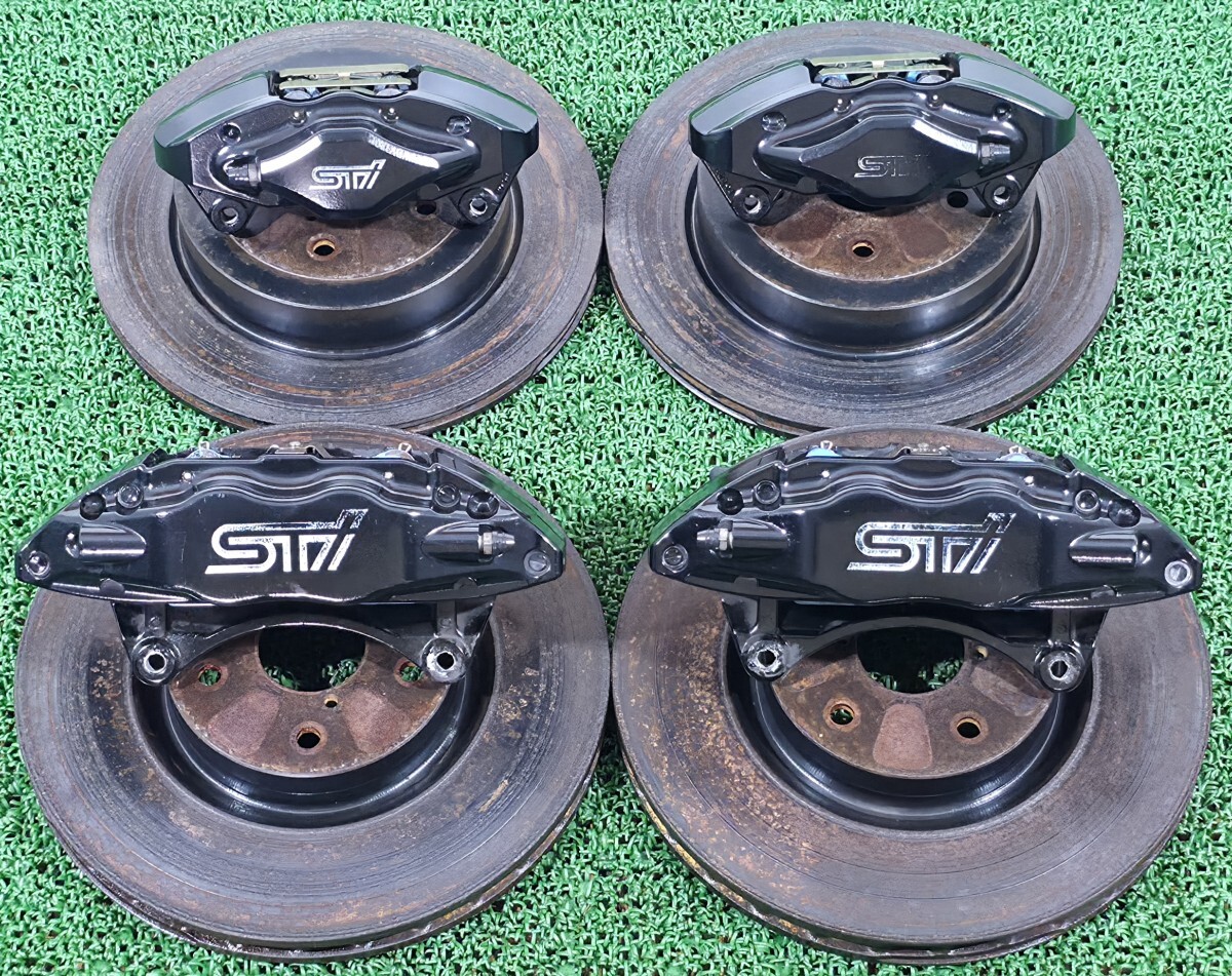 スバル インプレッサ WRX STI GRB GVB brembo ブレンボ 4POT 2POT ブレーキ キャリパー スリットローター セット GVF GRF拍卖