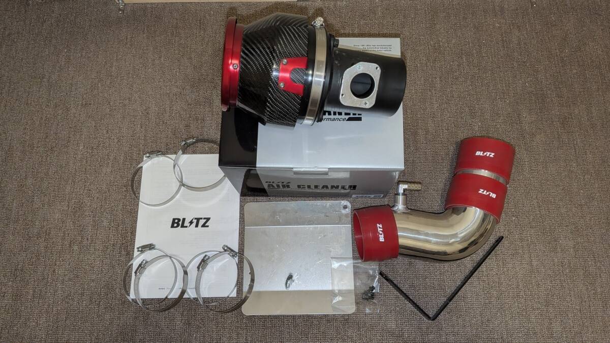 ブリッツ(BLITZ)CARBON POWER AIR CLEANER(35275)とサクションパイプ(55101)セット_GR86-ZN8_BRZ-ZD8用中古拍卖