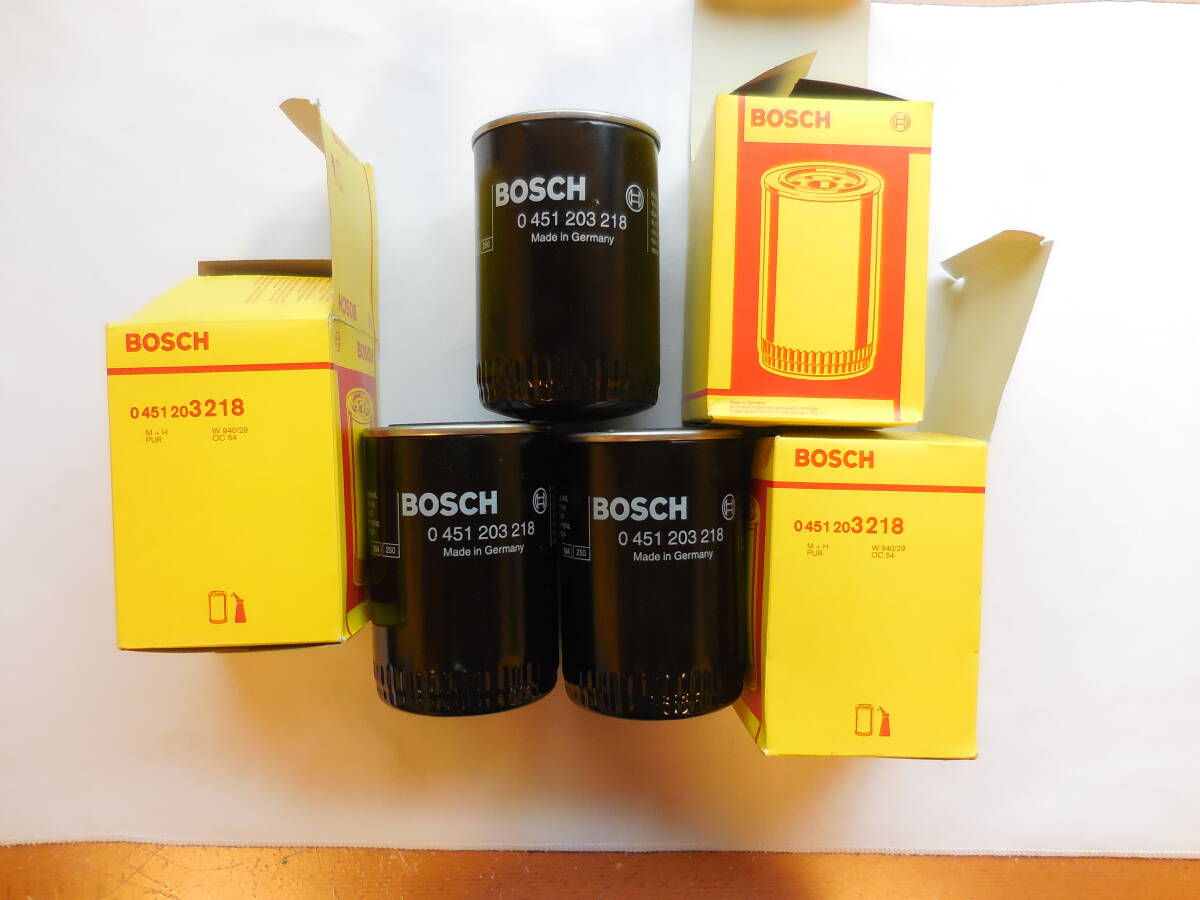 未使用品【ボッシュ】オイルフィルター 3個セット 【0451203218 OF-POR-4】 BOSCH ポルシェ 930 964 P3218拍卖
