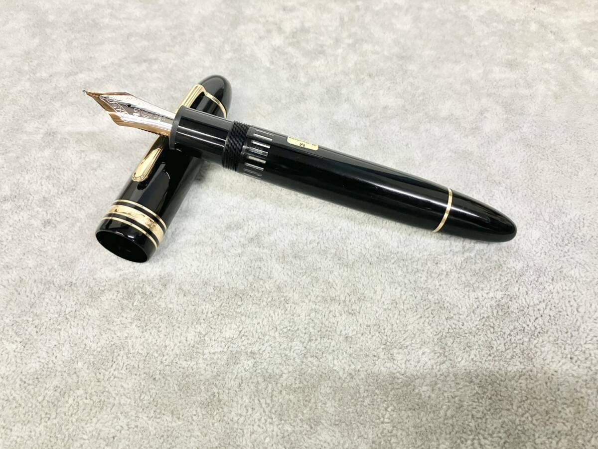 ☆1円スタート☆ MONTBLANC モンブラン マイスターシュティック No.149 ペン先 14K 585 黒 万年筆拍卖