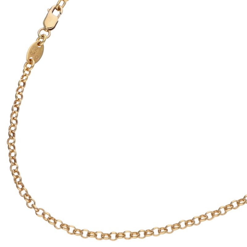 クロムハーツ サイズ:18inch 22K NECKCHAIN R18 ロールチェーン18inch ゴールドネックレス 中古 SS07拍卖