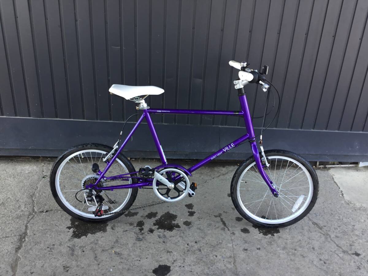 h-450△ y 岐阜発/ 小径自転車/ AVEC VENT VILLE/ 20インチ/ 7段変速/ ミニベロ/ 自転車/ 走行確認/ 現状品/ 管05b/ R8.7/20 △拍卖