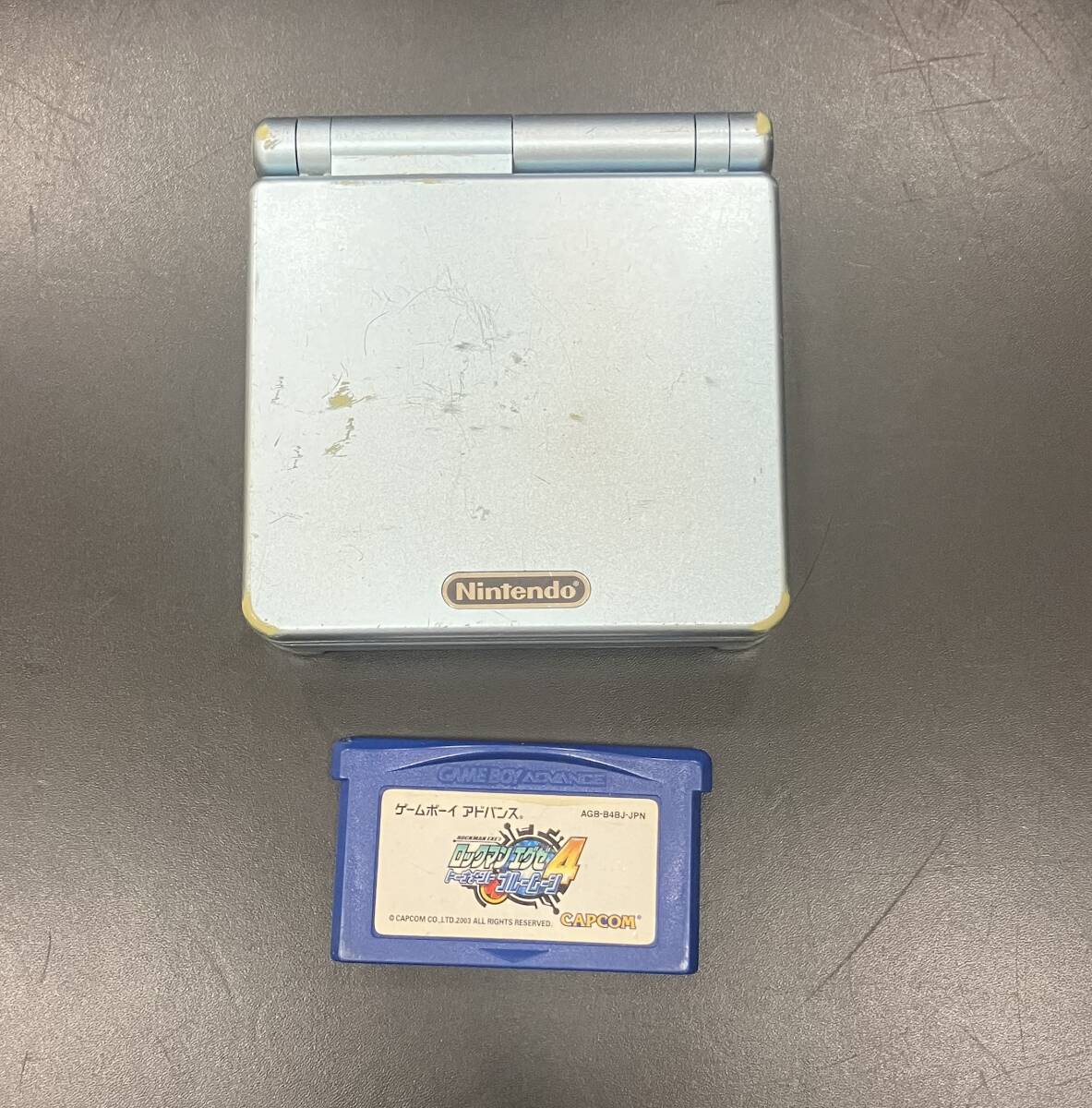 NINTENDO 任天堂 GAME BOY ADVANCE SP ゲームボーイアドバンスSP 本体 AGS-101+ロックマンエグゼ4 動作未確認拍卖