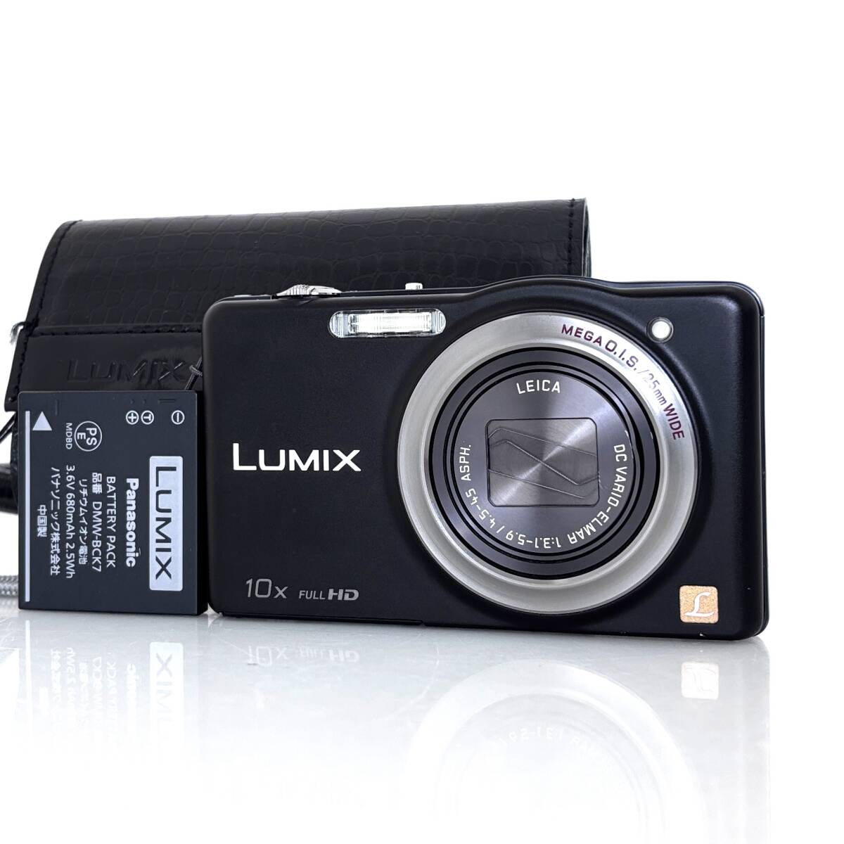 【パナソニック】Panasonic LUMIX DMC-SZ7 ブラック デジタルカメラ +カメラケース +ストラップ +バッテリー #U443拍卖