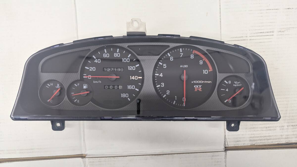 【完全売り切り】日産 スカイライン GT-R BCNR33 純正 スピードメーター 計器盤 走行127,180km R33 最落なし 引取歓迎 着払い拍卖
