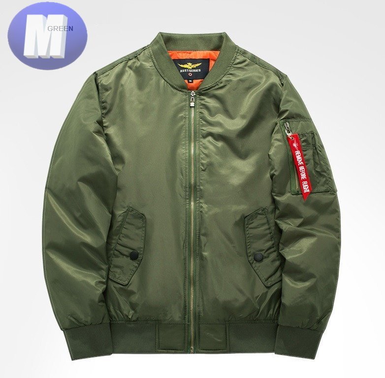 ジャケット MA1タイプ グリーン M フライトジャケット ブルゾン拍卖