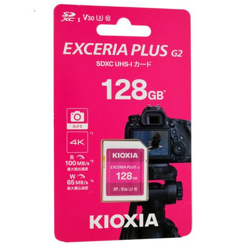 爆買キオクシア SDXCメモリーカード EXCERIA PLUS G2 KSDH-B128G 128GB拍卖