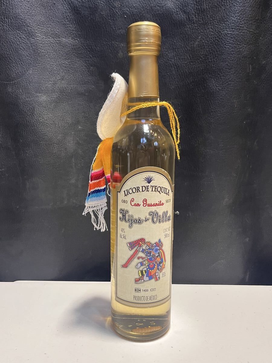 ★Hijos de Villa テキーラ 500ml 40% 虫入りボトル★拍卖