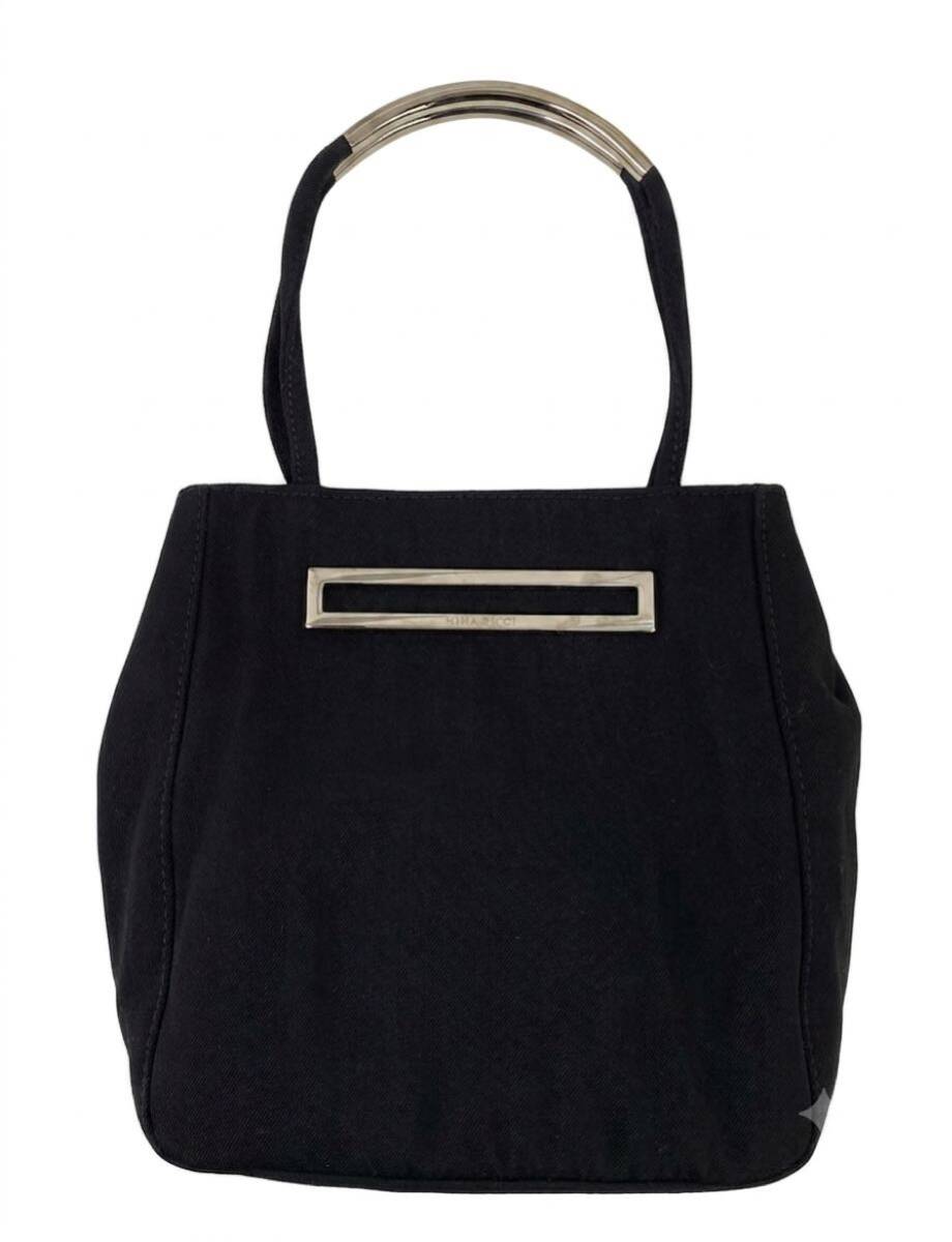 【美品】NINA RICCI ニナリッチ ハンドバッグ ブラック シルバー金具 ヴィンテージ拍卖