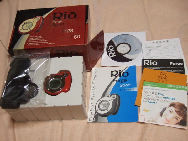 動作品 Rio Forge Sport 128MB MP3 Player SDカード対応 単4電池対応 RIO JAPAN DAP デジタルオーディオプレーヤー レトロ 2004拍卖