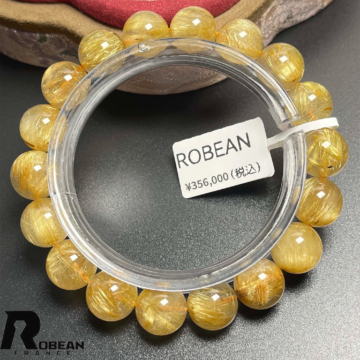【一点限り】EU製★ROBEAN・極!極満針ルチルクォーツ★ブレスレット パワーストーン 天然石 金運 お守り 11.4-11.9mm K0529664拍卖