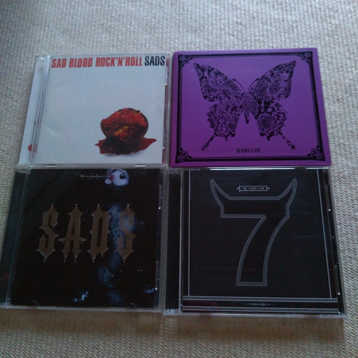 SADS アルバム CD セット 4枚 SAD BLOOD ROCK'N'ROLL BABYLON THE ROSE GOD GAVE ME THE 7 DEADLY SINS 黒夢 清春 廃盤 レア 貴重 拍卖